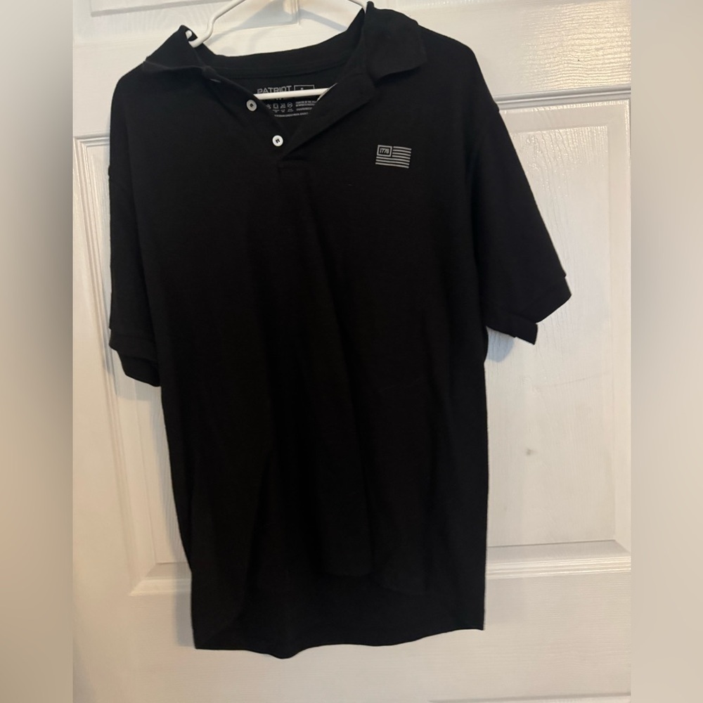 Patriot Crew Men’s Black Polo Shirt Size Large